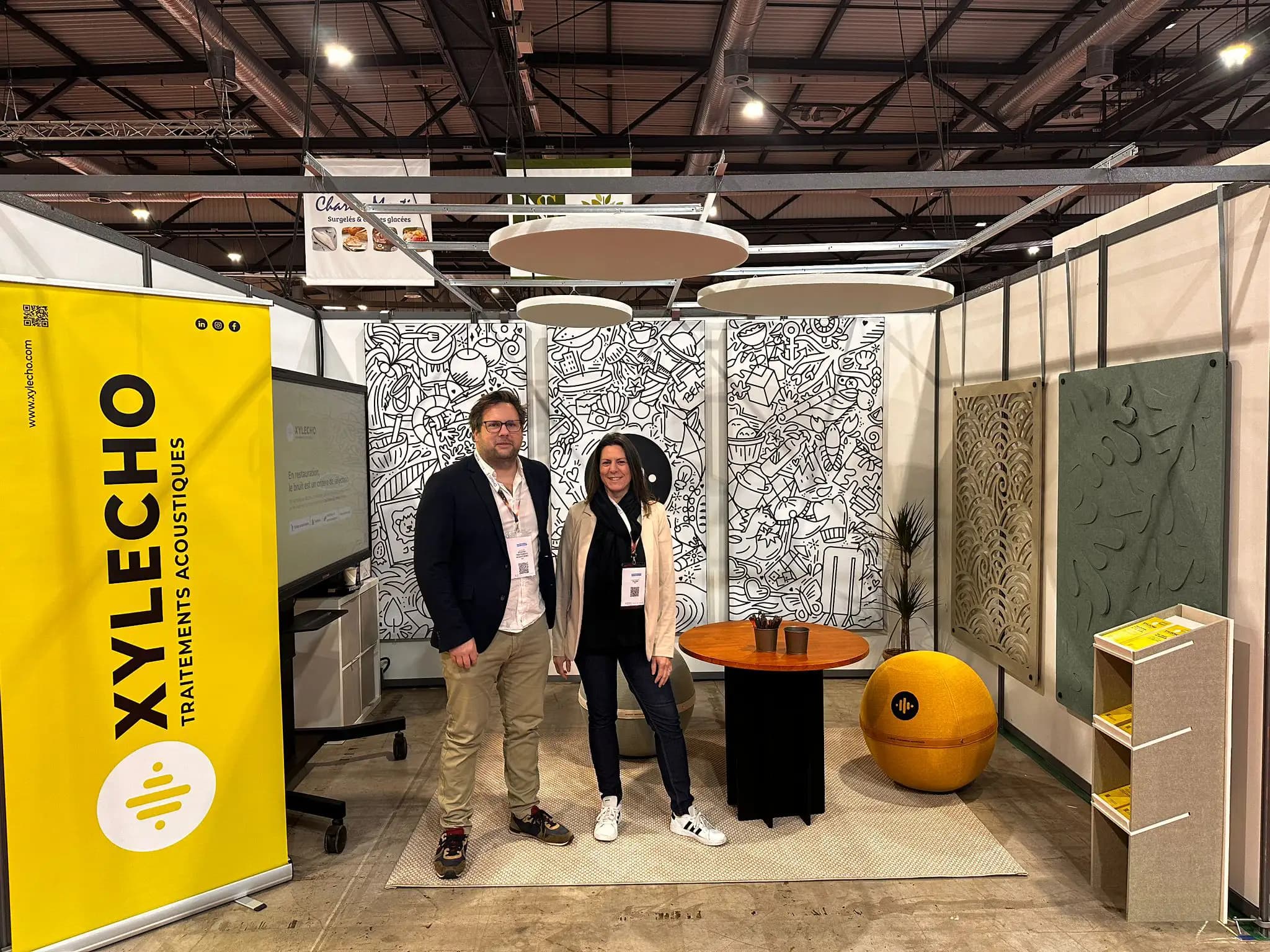 Louis et Charlotte Rostand sur le stand Xylecho